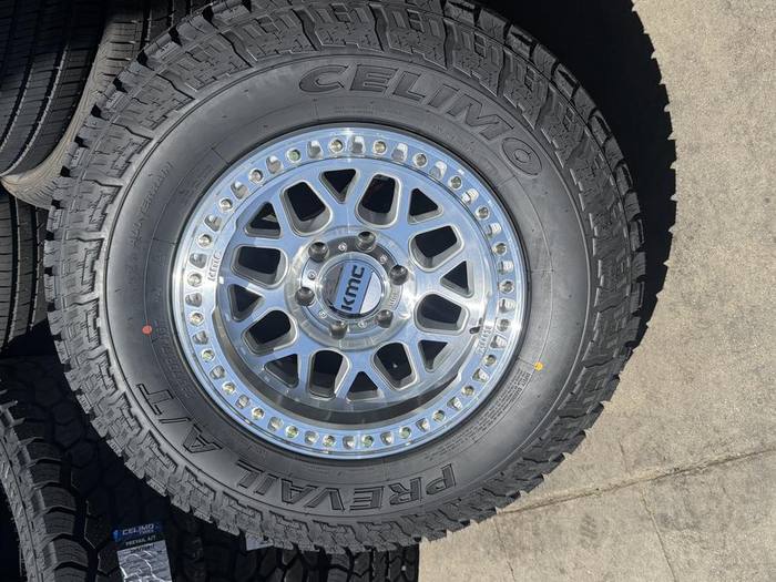 KMC wheel mounted with an all-terrain tire